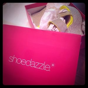 Silver Sequin wedges